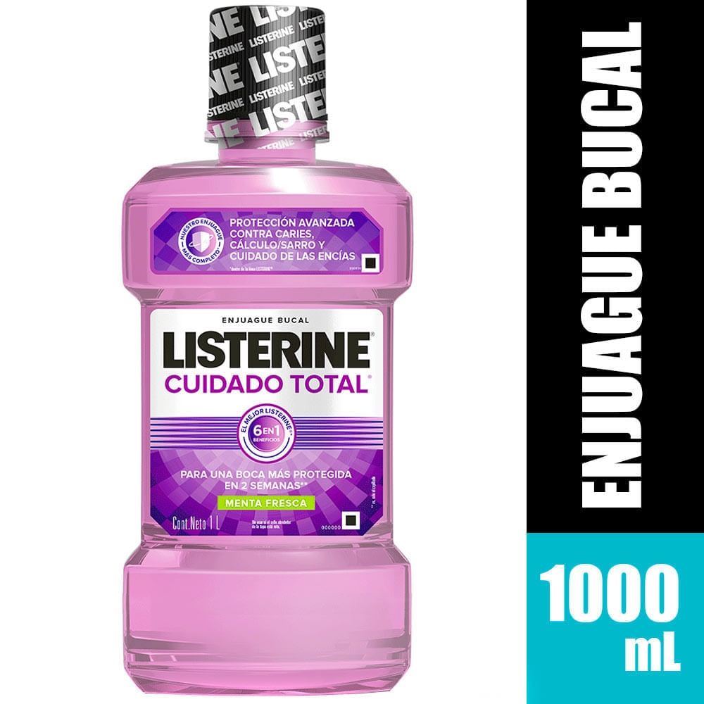 Enjuague Bucal LISTERINE Cuidado Total Menta Fresca Frasco 1L