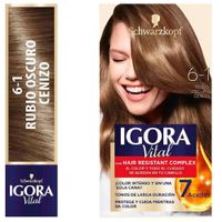 Tinte para Cabello IGORA Vital 6-1 Rubio Oscuro Cenizo Caja 1un