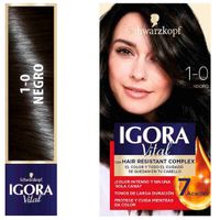 Tinte para Cabello IGORA Vital 1-0 Negro Caja 1un