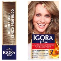 Tinte para Cabello IGORA Vital 8-11 Rubio Claro Cenizo Caja 1un