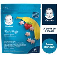 Galletas Nutrisnack GERBER Plátano y Fresa Sobre 42g