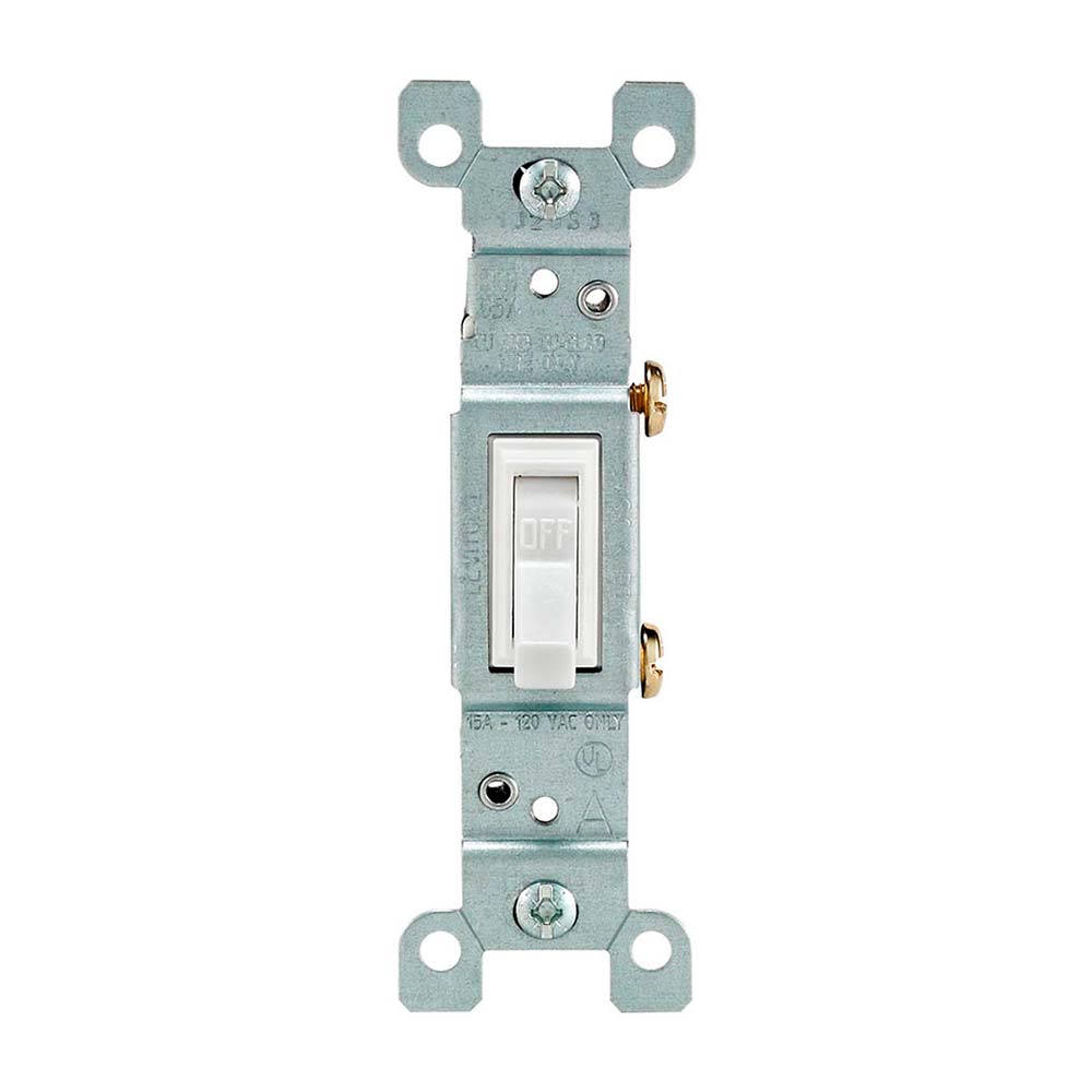 Interruptor simple 15A 125V BL