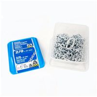Cadena industrial 1/8"" zinc eslabón torcido caja plástica 3m