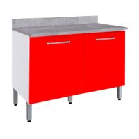 Módulo bajo de cocina 120cm Lunar Rojo