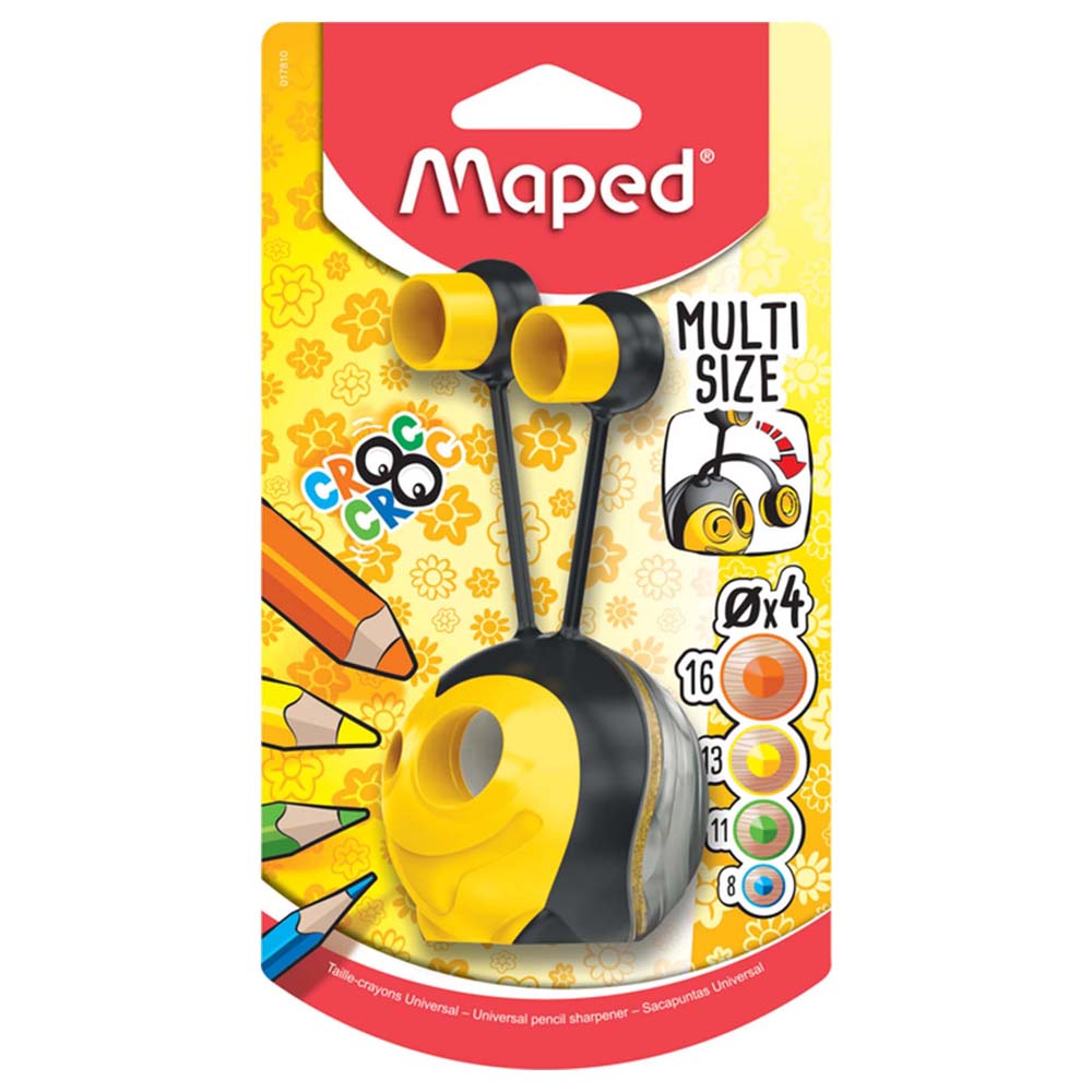 Sacapuntas Universal MAPED Croc Croc Amarillo