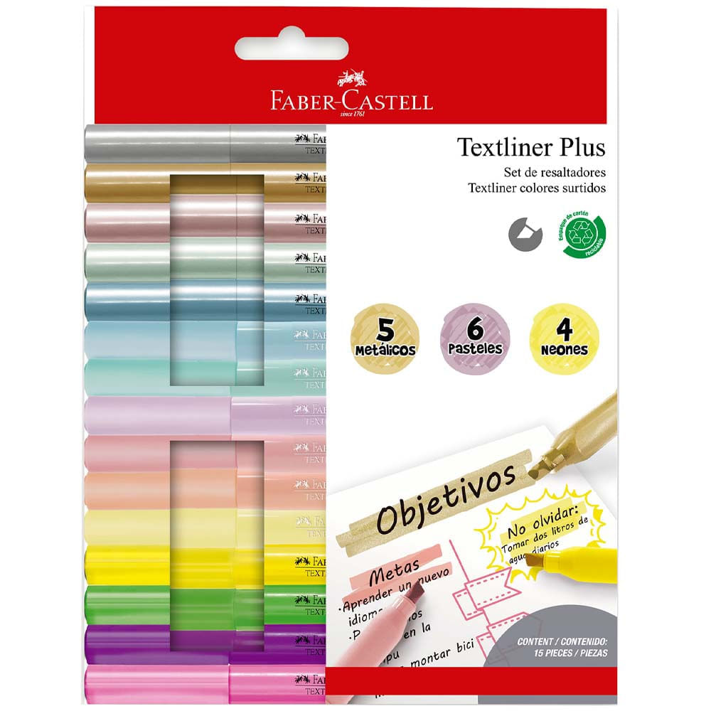 Resaltador Textliner FABER CASTELL 15un 557325