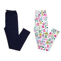 Pantalón Leggin Pac x 2 Col. 1 EUREKA Teen Niña Algodón Azul Marino