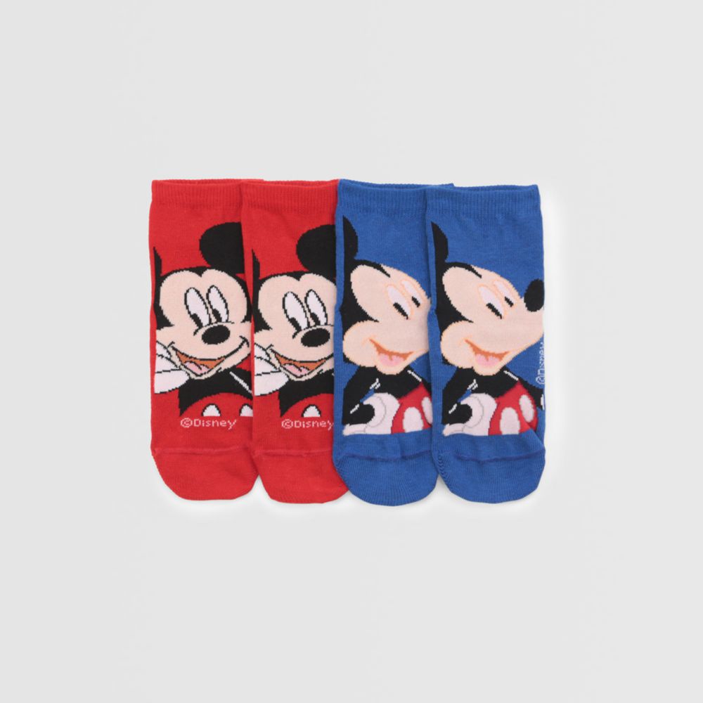 Medias Antideslizantes Pack De 2 Mickey Mouse Para Niño Combo1