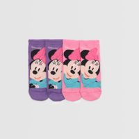 Medias Antideslizantes Pack De 2 Minnie Mouse Para Niña Combo1