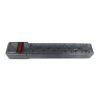 Supresor de pico con switch Teraware, 6 tomas universales, Ac 220V, 10A, 90 cm, negro