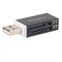 Lectora de tarjeta Teraware RM-01 para SD/MMC/MS/M2/MICRO SD, 480 Mbps, luz led, negro