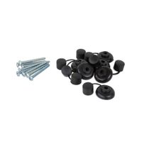 Kit Tornillo Autorroscante Pan 10""x2"" + Capuchón Negro x 8 unidades