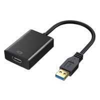 Adaptador Jetion hdmi a usb 3.0, hembra, flexible, negro