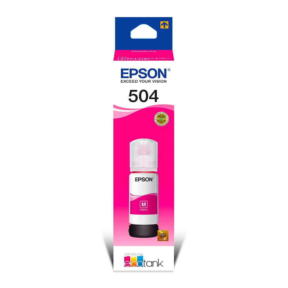 Botella de tinta Epson T504320 magenta rinde 7500 páginas 70 ml