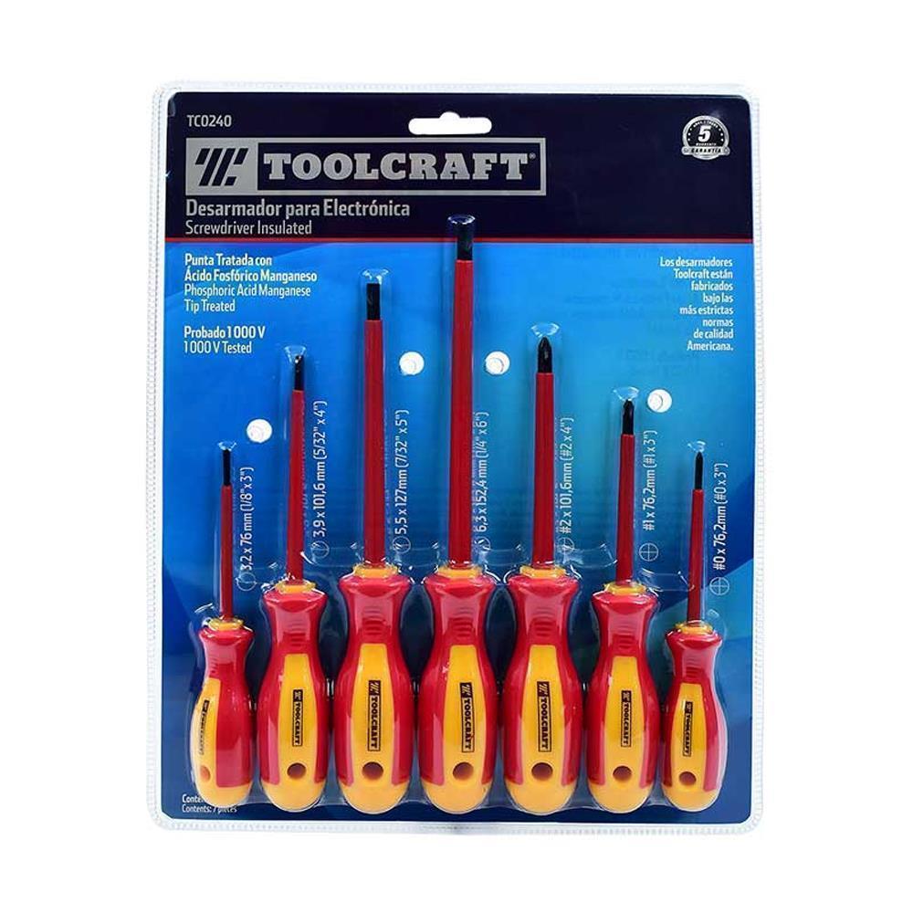 Juego de Desarmadores para electronica 7 Piezas Toolcraft TC0240