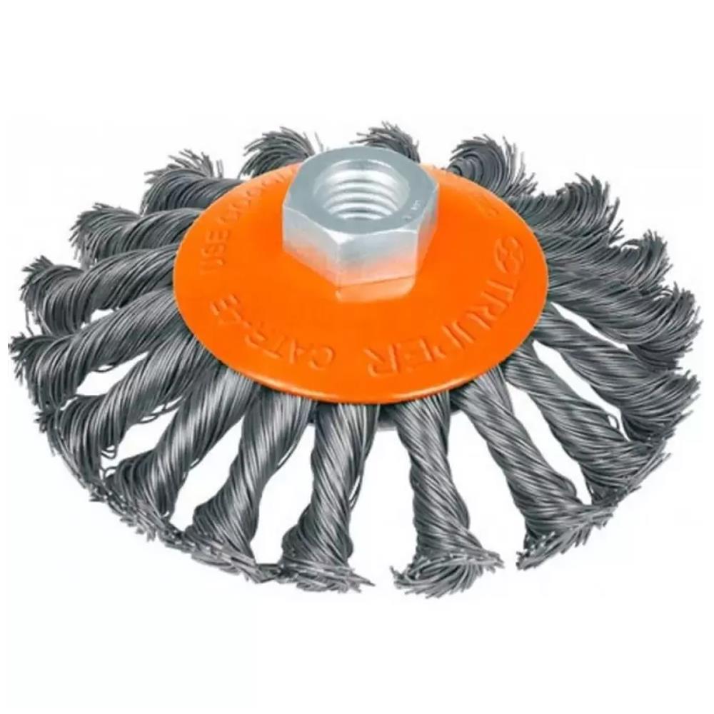 Escobilla Tipo Plato Trenzado 4"" M14 Truper 14188