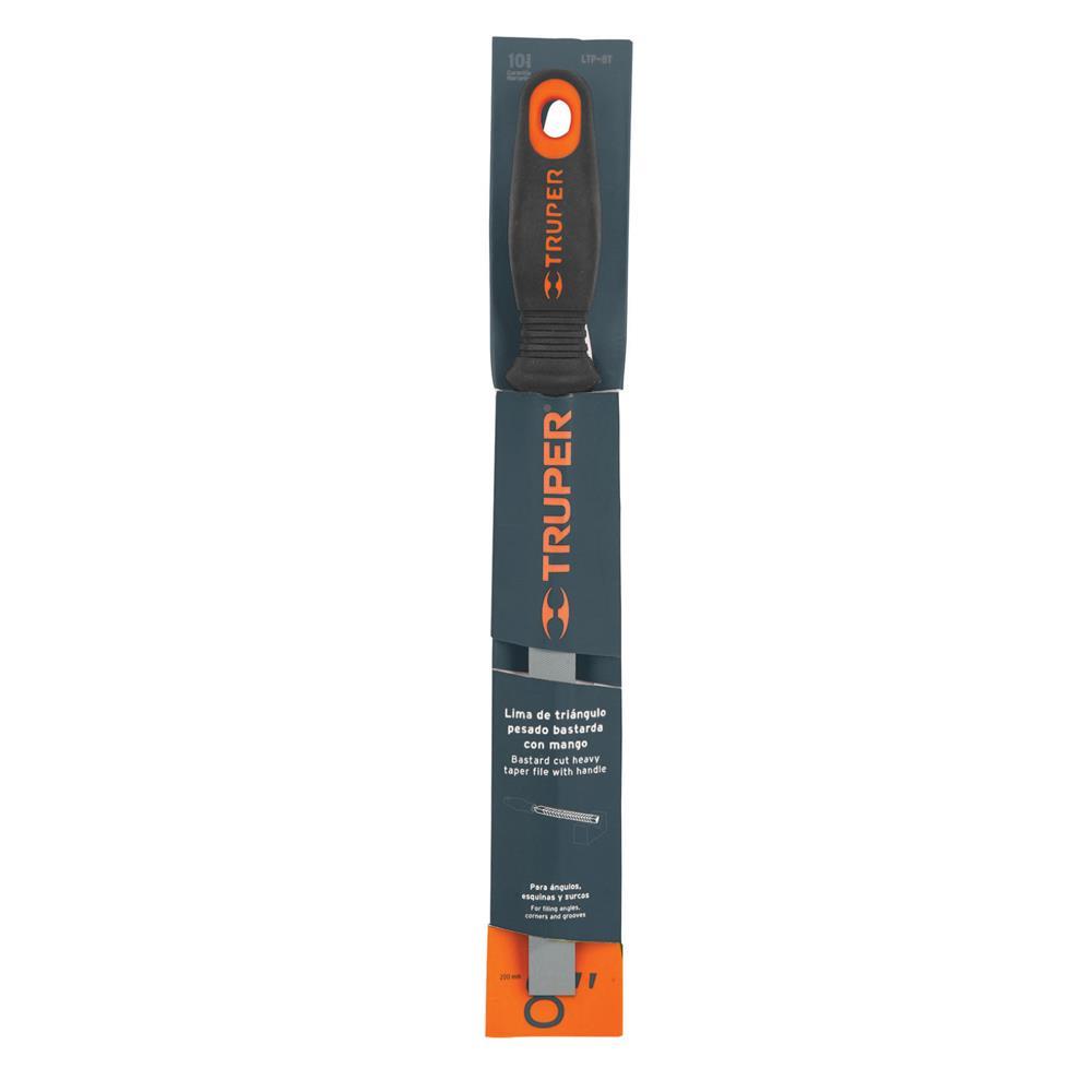 Lima Triangular Pesada Bastarda 8"" Con Mango Truper 15308