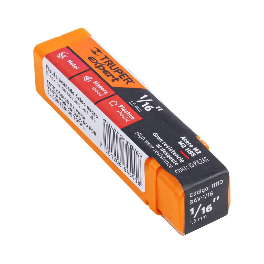 Broca HSS 1/16"" Truper 11110