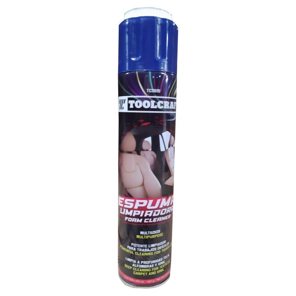 Espuma Limpiadora de Tapiceria con Cepillo de Llantas 650ml TC5815 Toolcraft
