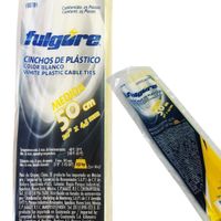 Cintillo plástico blanco 4.5mmx50cm 25pzs FU0789 Fulgore