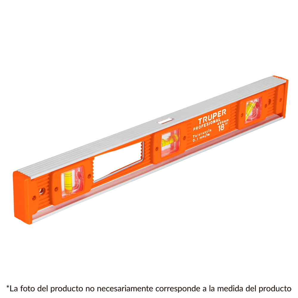 Nivel De Aluminio Profesional 18"" Truper NP-18 17034