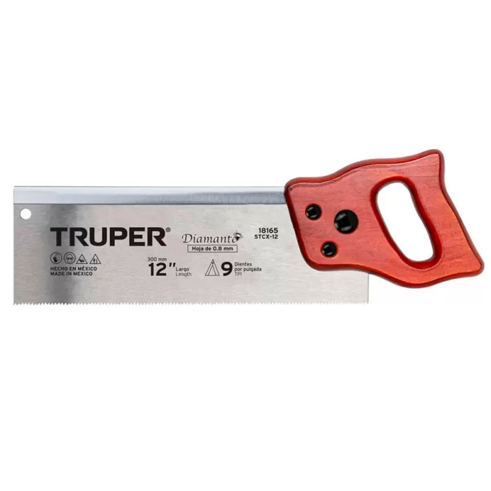 Serrucho de Costillas Mango madera 12"" 18165 Truper