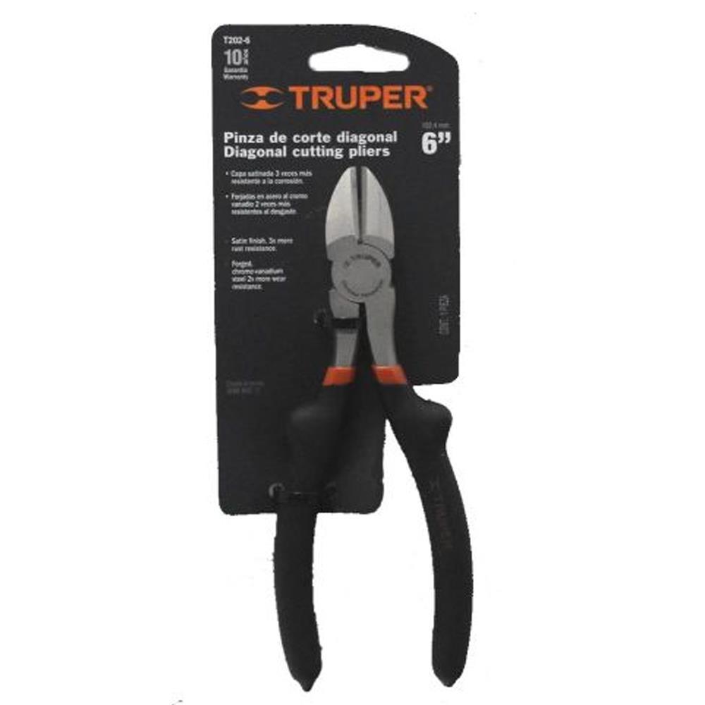 Alicate Corte Diagonal 6"" Mango de Vinil Truper 17312