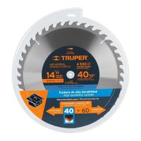 Disco Sierra Circular 14""X1"" 40 D Para Madera Truper 18322