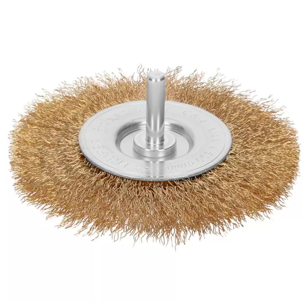 Escobilla Circular P/Taladro 4"" C/Vástago 11590 Truper