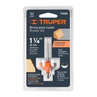 Fresa Router Chaflan 1-1/4"" Con Balero Truper 11468