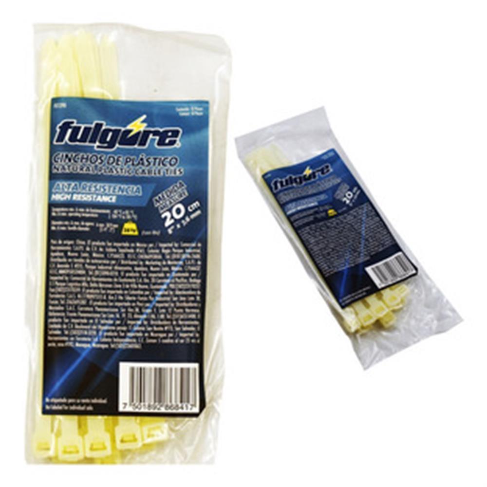 Cintillo De Plástico Blanco X 50 Und FU1205 Fulgore