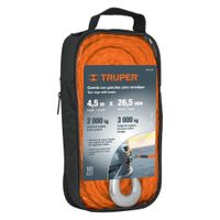 Cable Remolque Con 2 Ganchos 4.5 M X 2000 Kg Truper 18346