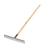 Rastrillo Recto Mango de Madera 16 Dientes Truper 17880