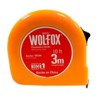 Wincha 3m x 12.7mm (1/2"") naranja Wolfox WF3513