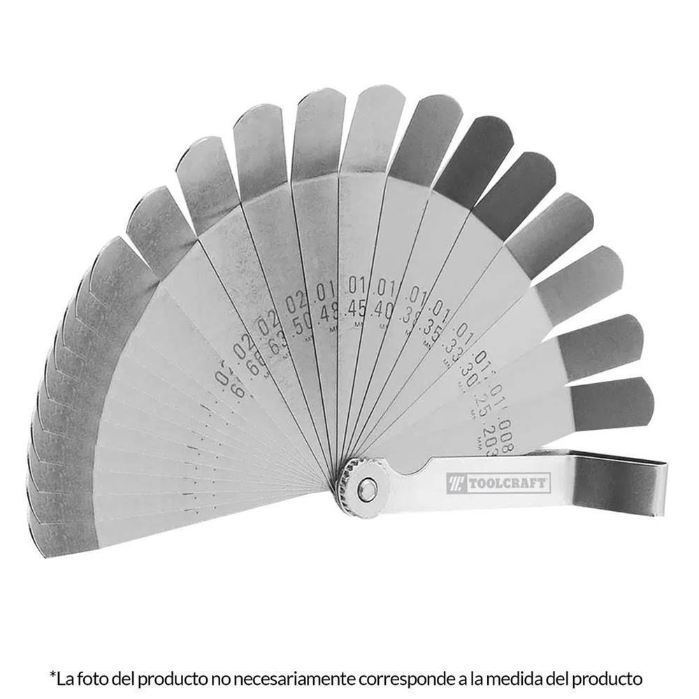 Calibrador 22 Hojas Anguladas en Pulgadas y Métricos Toolcraft TC3369