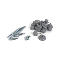 Kit Gancho J 3/16""x21/2"" + Tuerca + Capuchón Gris x8 unidades