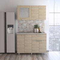 Combo 5 Fendi Muebles Inferior + Superior - Rovere / Blanco