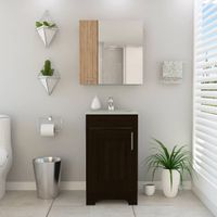 Combo My Bath Botiquin + Mueble Lavamanos - Miel / Wengue