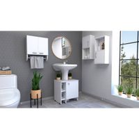 Botiquin Bath 28 + Optimizador Lavamanos 47-A + Auxiliar X2 - Blanco