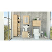 Espejo + Optimizador Lavamanos + Baño + Mueble Bath300 -  Rovere / Blanco