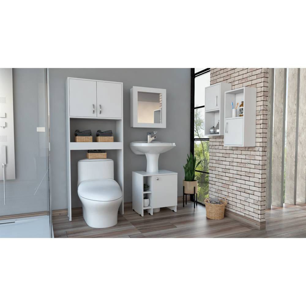Botiquin Bath 47-B + Optimizadores Lavamanos 47-A + Baño 63-A + Auxiliar X2 - Blanco