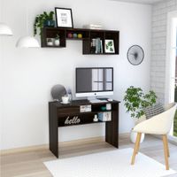 Combo Office 27 Escritorio + Repisa - Habano