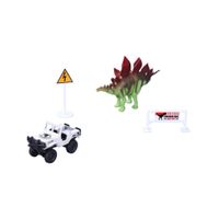 Set De Juego Maisto Dino Adventures Dinosaurio Y Camioneta Blanca 15462
