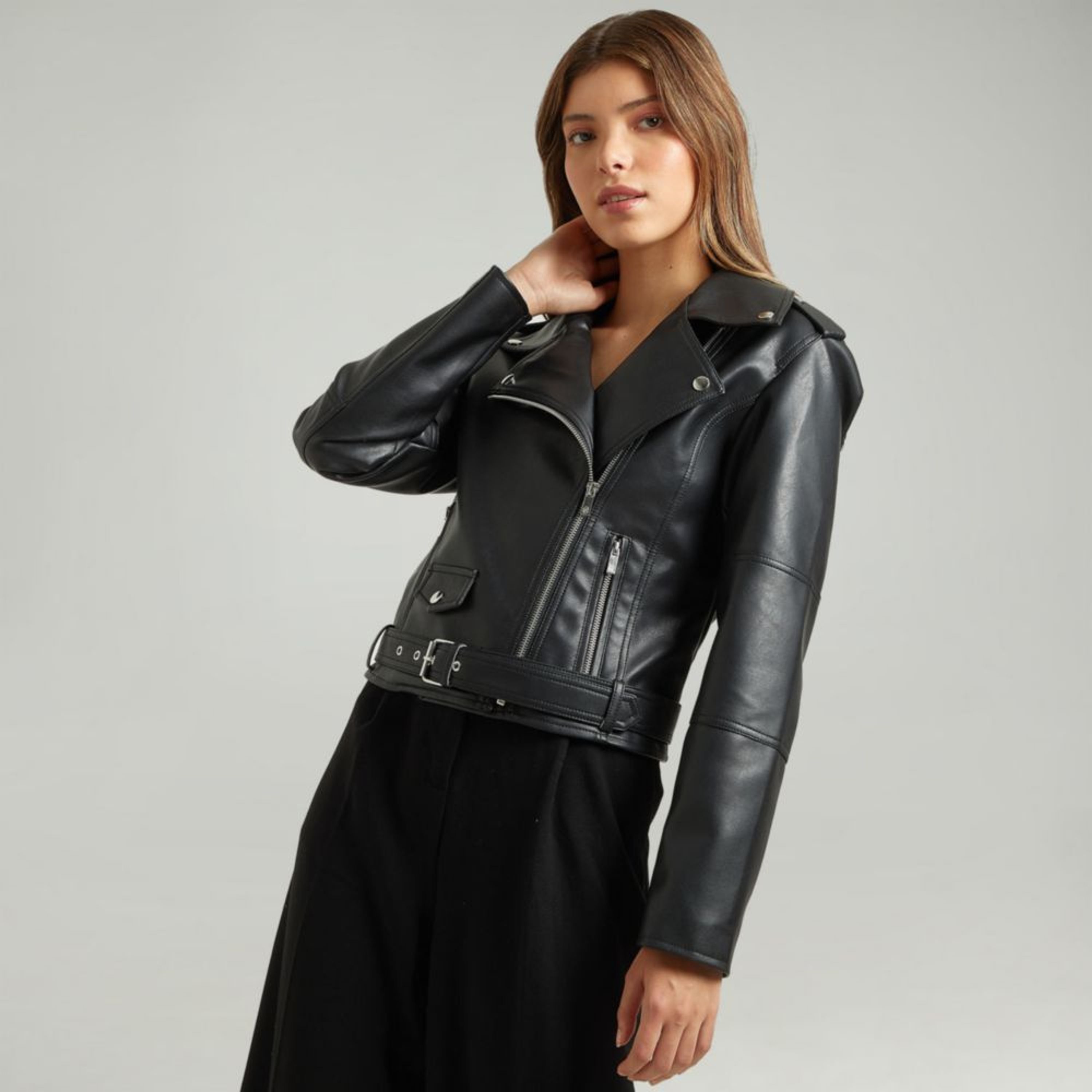Casaca Hypnotic Mujer Biker Pu Negro - Shopstar