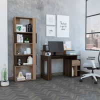 Combo Office 32 Escritorio + Biblioteca - Habano+Miel