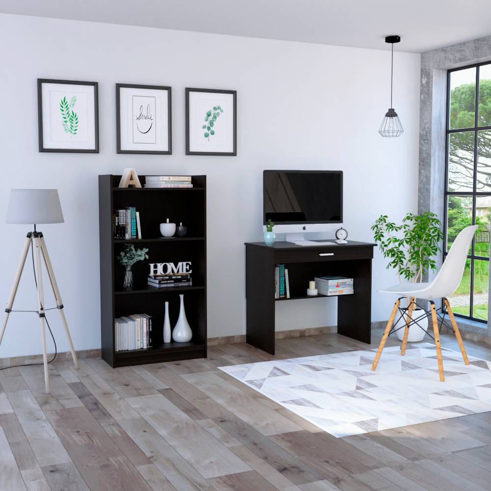 Combo Office 16 Escritorio + Biblioteca - Wengue