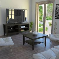 Mesa De Centro + Rack Tv65 Essential - Wengue