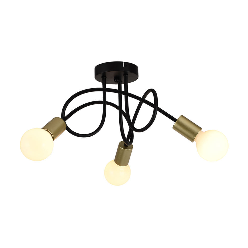 Colgante Nudo negro y dorado E27