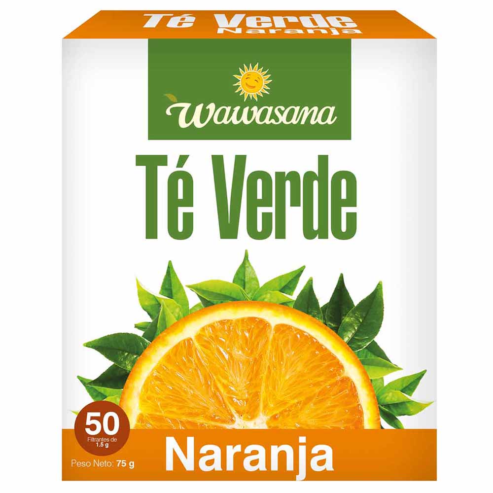 Infusión Té Verde WAWASANA Naranja Caja 50un