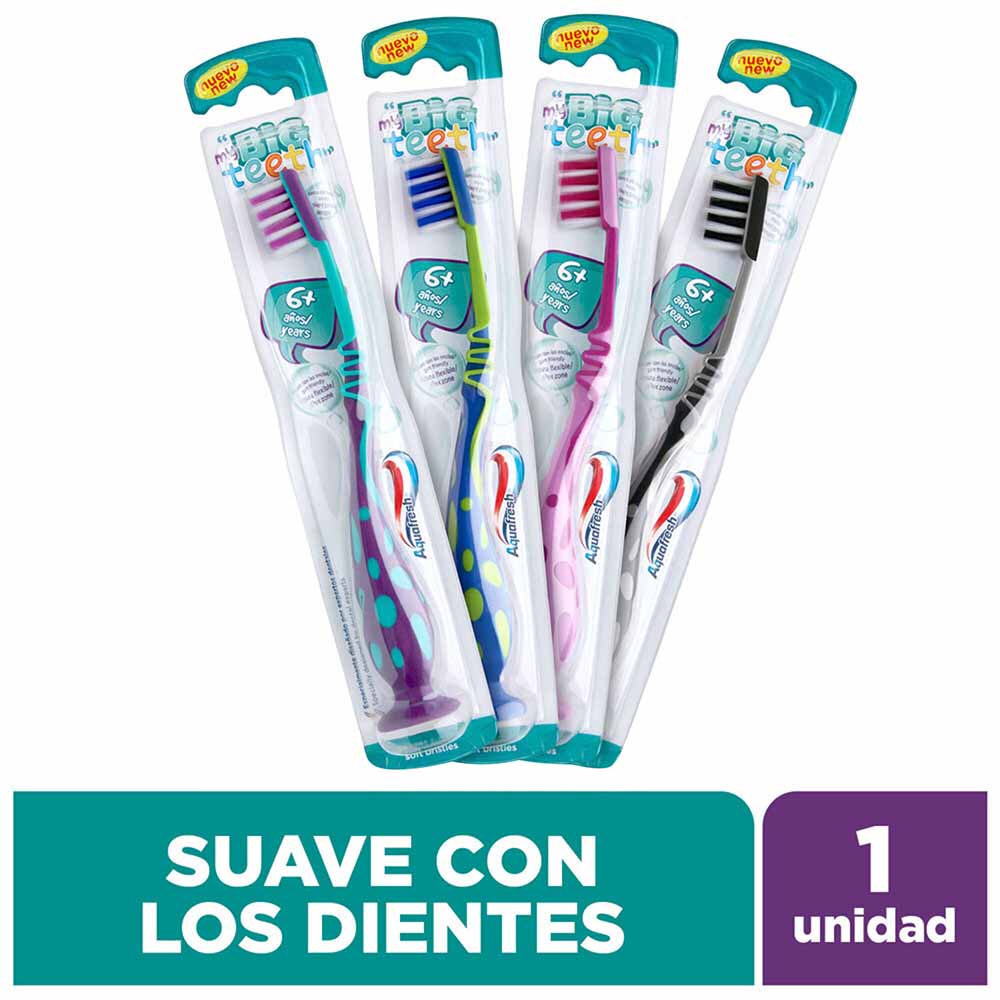 Cepillo Dental AQUAFRESH Big Teeth desde 6 años - Paquete 1 un